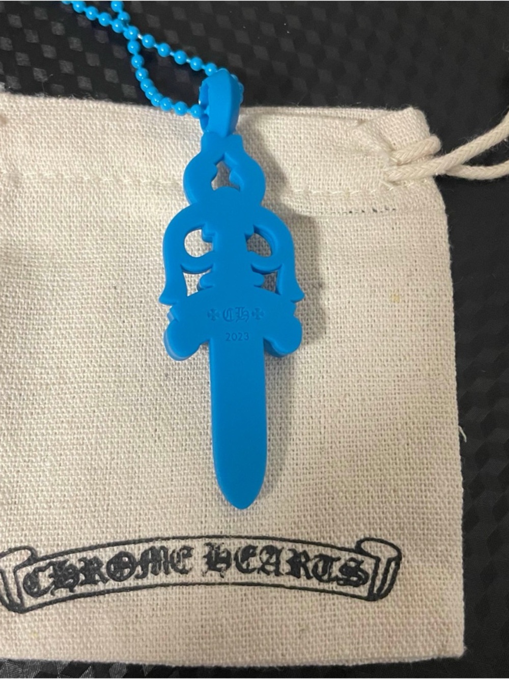 Chrome Hearts Bright Blue Dagger Pendant Necklace(BUNDLE DEALS!) - Picture 2 of 2